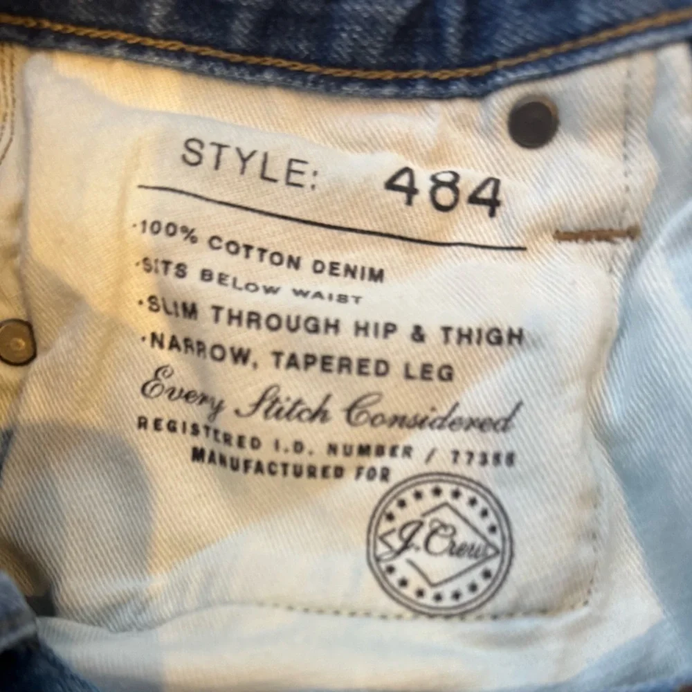 J. Crew 100% Cotton 484 Slim Fit denim Blue Jeans 29” waist boy men light school